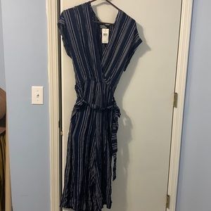 Striped short sleeve romper NWT